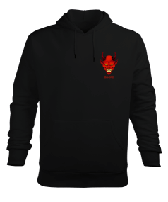 ŞEYTAN BASKILI SWEATSHİRT Erkek Kapüşonlu Hoodie Sweatshirt