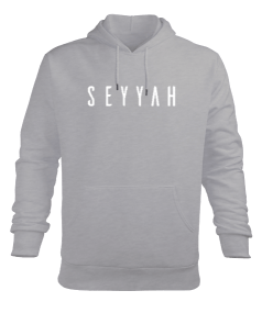 Seyyah Gri TiNCiR Erkek Kapüşonlu Hoodie Sweatshirt