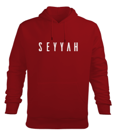 Seyyah Kırmızı TiNCiR Erkek Kapüşonlu Hoodie Sweatshirt