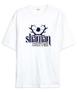 Shaman Culture - Şaman Beyaz Oversize Unisex Tişört