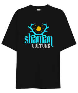 Shaman Culture - Şaman Siyah Oversize Unisex Tişört