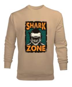 Shark - Köpekbalığı Alanı Camel Erkek Sweatshirt