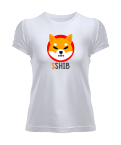 Shiba Inu aka $SHIB v2T Beyaz W Kadın Tişört