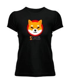 Shiba Inu aka $SHIB v2T Black W Kadın Tişört