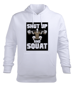 SHUT UP AND SQUAT Erkek Kapüşonlu Hoodie Sweatshirt