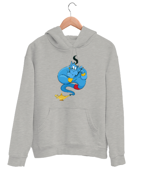 Tisho - Sihirli Lamba Cini - Masal Gri Unisex Kapşonlu Sweatshirt