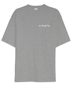 Simple Baskılı Oversize Unisex Tişört