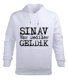 SINAV VAR Erkek Kapüşonlu Hoodie Sweatshirt