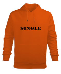 Single Erkek Kapüşonlu Hoodie Sweatshirt