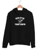 Sınırlarını Belirle - El ve Parmaklar - Your Limits Siyah Unisex Kapşonlu Sweatshirt - Thumbnail