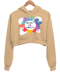 Sıradaki .. Kadın Crop Hoodie Kapüşonlu Sweatshirt