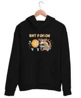 Şırıngalı Fare - Zehir- Bitcoin Siyah Unisex Kapşonlu Sweatshirt - Thumbnail