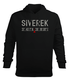 Siverek - Koordinatlar- Erkek Kapüşonlu Hoodie Sweatshirt