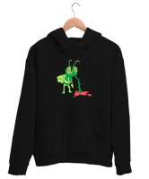 Sivrisinek V1 Siyah Unisex Kapşonlu Sweatshirt - Thumbnail