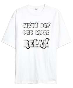 Sixth Day Beyaz Oversize Unisex Tişört