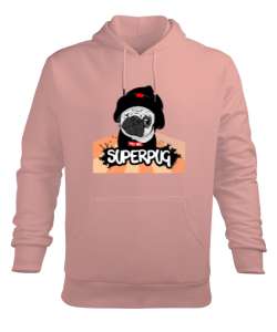 Siyah şapkalı köpek baskılı Yavru Ağzı Erkek Kapüşonlu Hoodie Sweatshirt