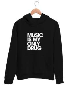 Siyah Tarz Siyah Unisex Kapşonlu Sweatshirt