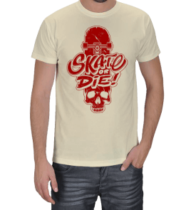 Skate or Die kırmızı Erkek Tişört