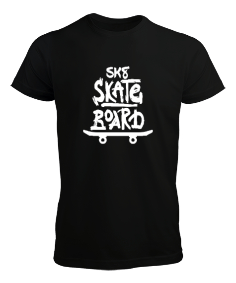 Tisho - Skateboard - Kaykay Siyah Erkek Tişört
