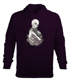 skeletoncat Erkek Kapüşonlu Hoodie Sweatshirt