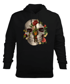 Skull-1102 Erkek Kapüşonlu Hoodie Sweatshirt