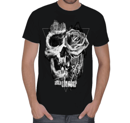 Skull BlackandGrey Erkek Tişört