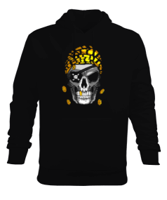 Skull Desenli Hoodie Erkek Kapüşonlu Hoodie Sweatshirt