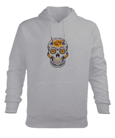 Skull Erkek Kapüşonlu Hoodie Sweatshirt