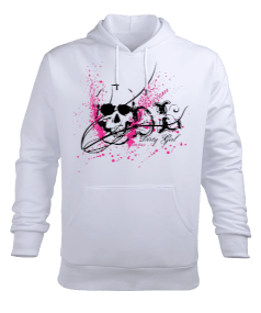 Skull Erkek Kapüşonlu Hoodie Sweatshirt