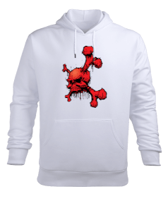 Skull Erkek Kapüşonlu Hoodie Sweatshirt