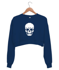 Skull Kadın Crop Sweatshirt