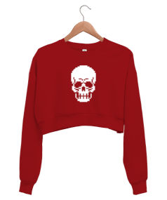 Skull Kadın Crop Sweatshirt