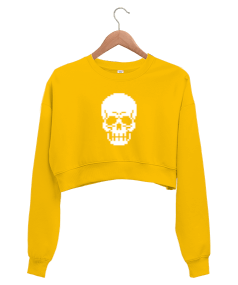 Skull Kadın Crop Sweatshirt