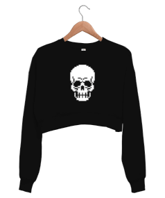 Skull Kadın Crop Sweatshirt