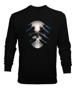 Skull - Kafatası Blu Siyah Erkek Sweatshirt