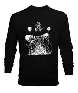 Skulls Siyah Erkek Sweatshirt