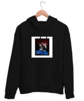 SKYLİNE R34 stil Siyah Unisex Kapşonlu Sweatshirt - Thumbnail