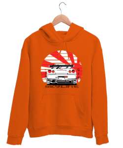 SKYLINE Turuncu Unisex Kapşonlu Sweatshirt