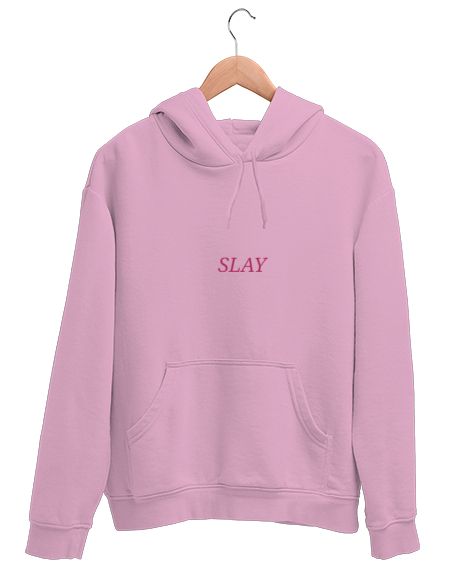 Tisho - SLAY Pembe Unisex Kapşonlu Sweatshirt