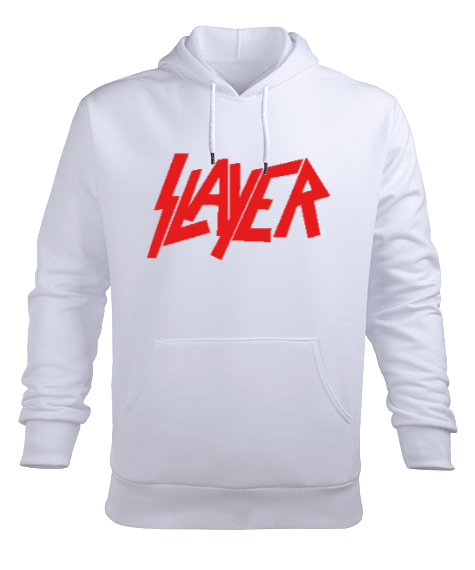 Slayer - Avcı Beyaz Erkek Kapüşonlu Hoodie Sweatshirt