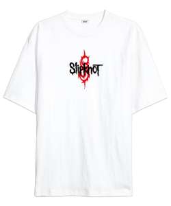 Slipknot - Rock And Roll Beyaz Oversize Unisex Tişört