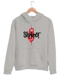 Slipknot - Rock And Roll Gri Unisex Kapşonlu Sweatshirt