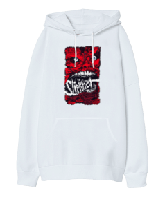 Slipknot Rock Tasarım Baskılı Oversize Unisex Kapüşonlu Sweatshirt