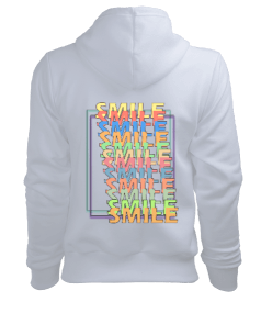SMILE | neon Kadın Kapşonlu Hoodie Sweatshirt