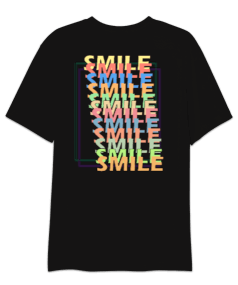 SMILE | neon Oversize Unisex Tişört