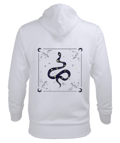 snake and horoscope Erkek Kapüşonlu Hoodie Sweatshirt