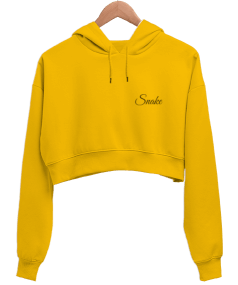 Snake baskılı sweatshirt Kadın Crop Hoodie Kapüşonlu Sweatshirt