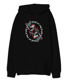 Snake Skull Oversize Oversize Unisex Kapüşonlu Sweatshirt