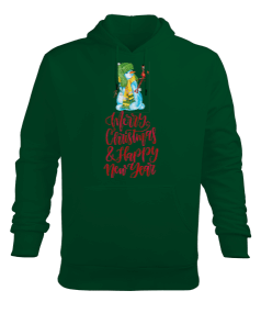 Snowmans Christmas Erkek Kapüşonlu Hoodie Sweatshirt