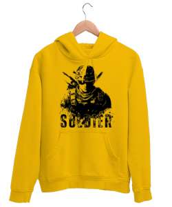 Soldier Sarı Unisex Kapşonlu Sweatshirt